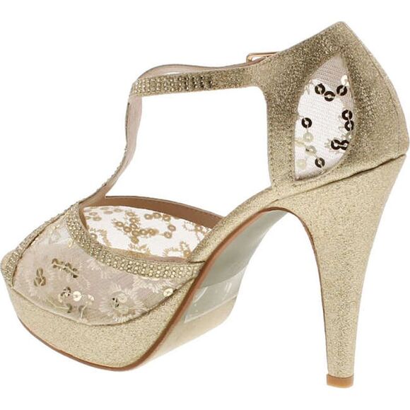 Top Moda HY-5 Gold Womens pumps-shoes 8.5 NEW - Picture 3 of 4